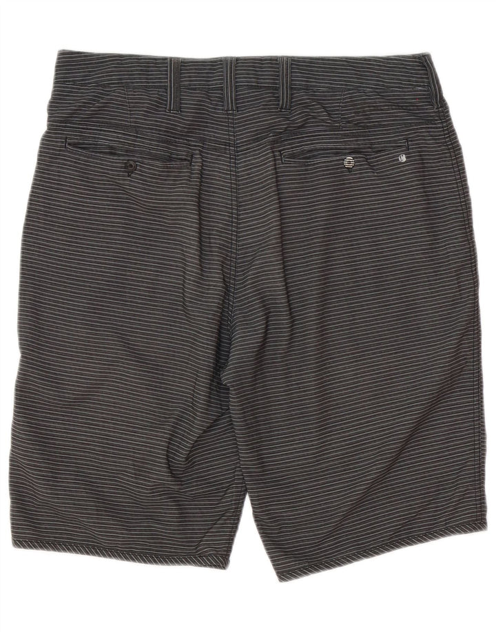Ανδρικό σορτς Chino Hurley W31 με μεσαίο γκρι ριγέ πολυεστέρα