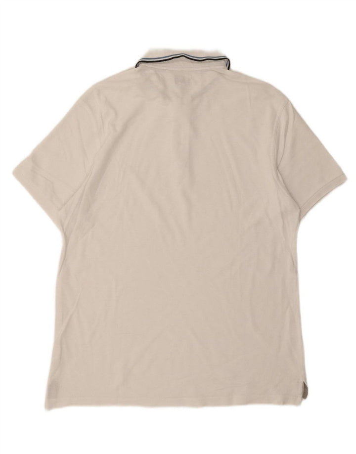 ARMANI JEANS Mens Polo Shirt Medium White