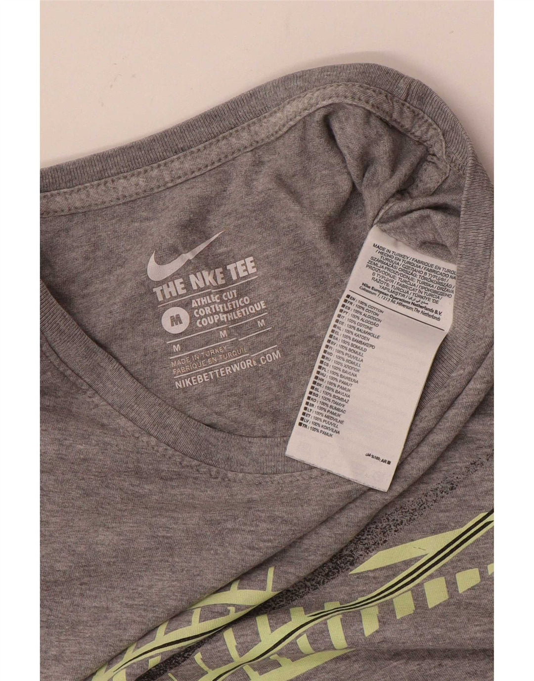 Nike Ανδρικό Μπλουζάκι Graphic Τοπ Μεσαίο Γκρι Βαμβάκι