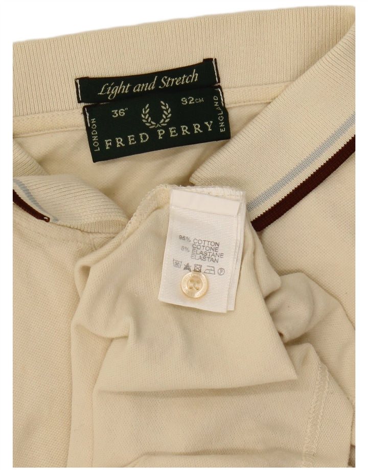Fred Perry Ανδρικό πουκάμισο Polo Μικρό μπεζ βαμβακερό