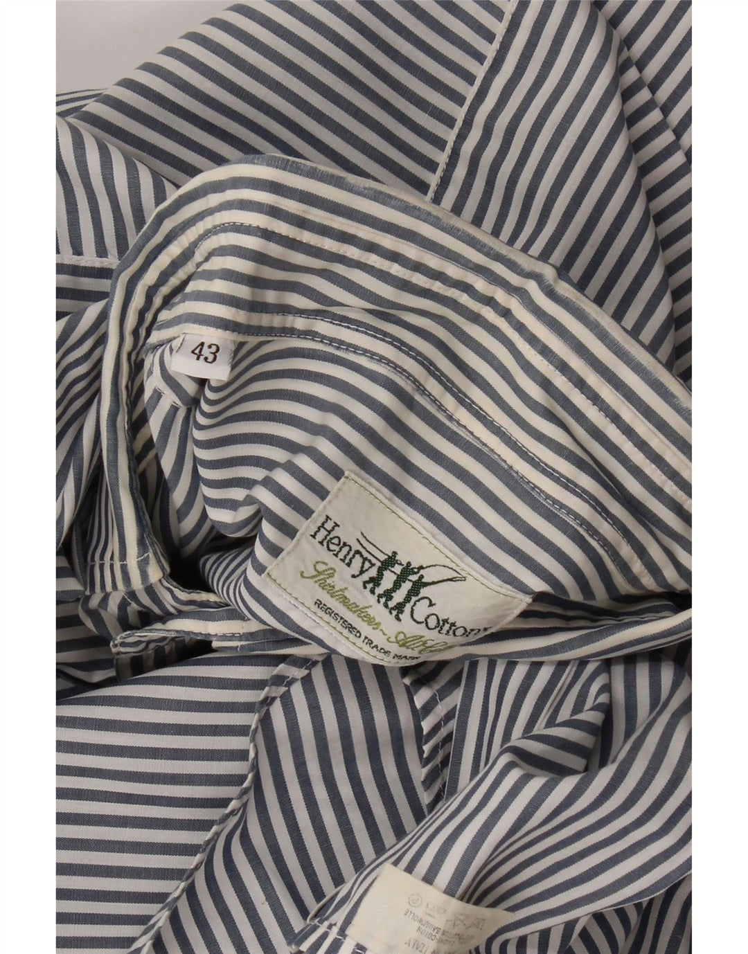 Ανδρικό πουκάμισο HENRY COTTONS Νέες 43 XL Navy Blue Pinstripe Cotton