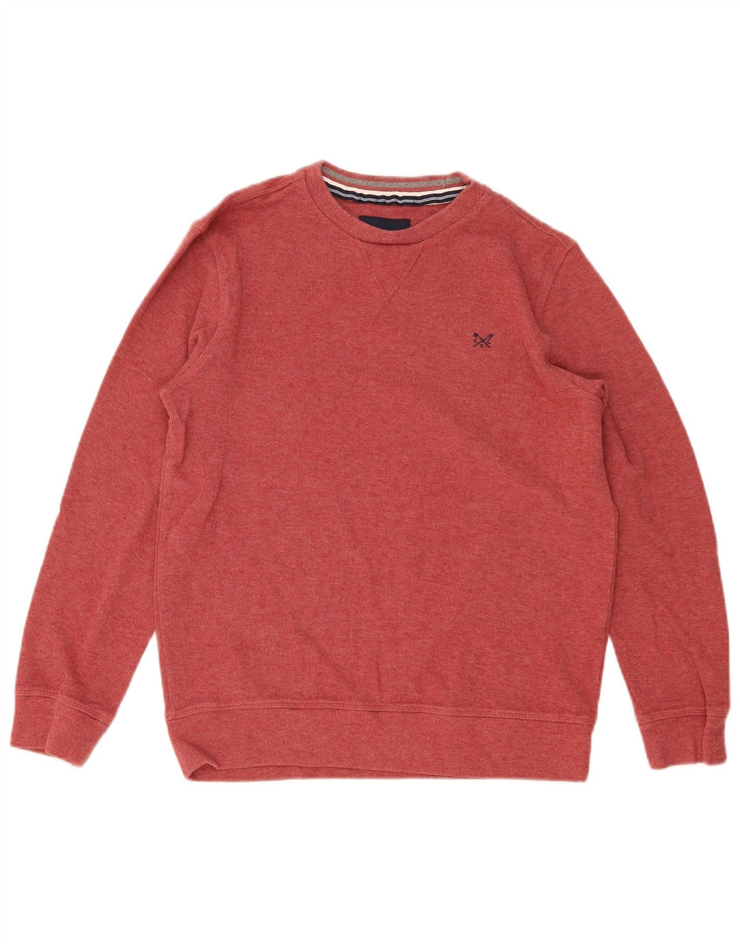 CREW CLOTHING Ανδρικό πουλόβερ με λαιμόκοψη μεσαίο βαμβακερό