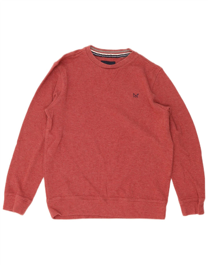 CREW CLOTHING Ανδρικό πουλόβερ με λαιμόκοψη μεσαίο βαμβακερό