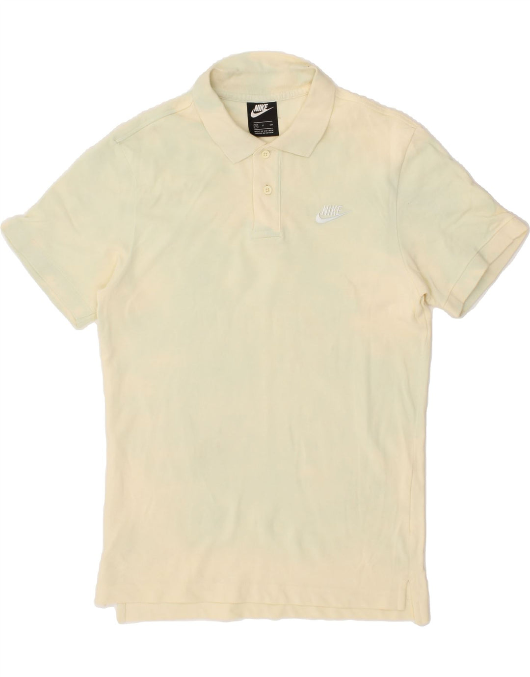 NIKE Mens Polo Shirt Small Off White Cotton Vintage Nike and Second-Hand Nike from Messina Hembry 