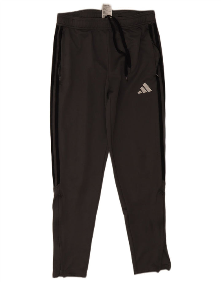 Ανδρική αθλητική φόρμα Adidas Παντελόνι από μεσαίο γκρι πολυεστέρα