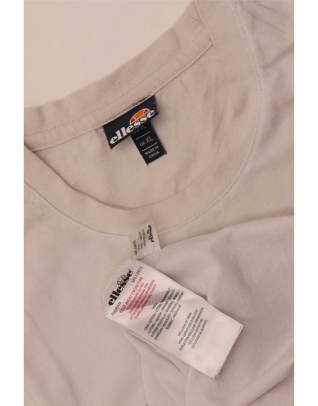 Ανδρικό T-Shirt Ellesse Top XL Λευκό βαμβακερό