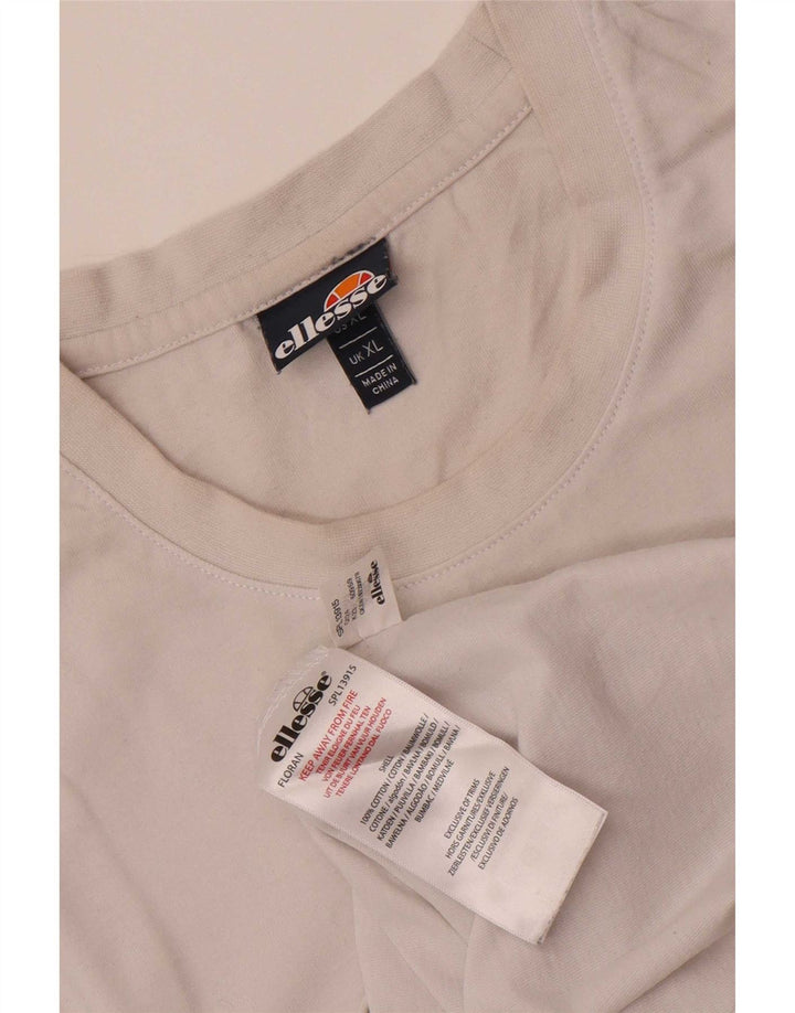 Ανδρικό T-Shirt Ellesse Top XL Λευκό βαμβακερό