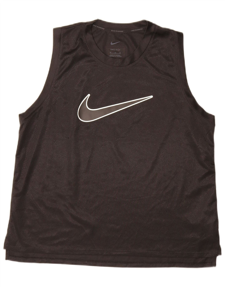 Γυναικείο γιλέκο γραφικών Nike Dri Fit Top UK 18 XL μαύρο πολυεστέρα