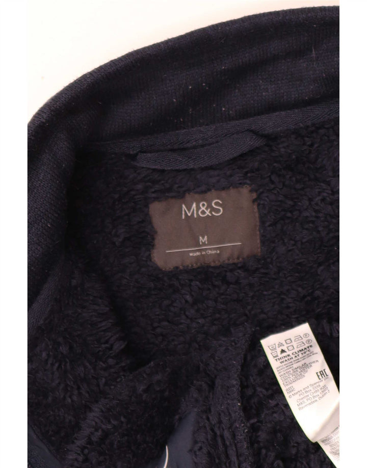 Marks & Spencer Ανδρική φόρμα γυμναστικής Sherpa Μπουφάν μεσαίου μπλε ναυτικού πολυεστέρα