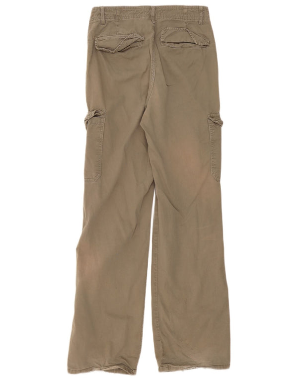 Zara Γυναικείο Παντελόνι Cargo Loose Fit EU 36 XS W26 L31 Χακί βαμβακερό