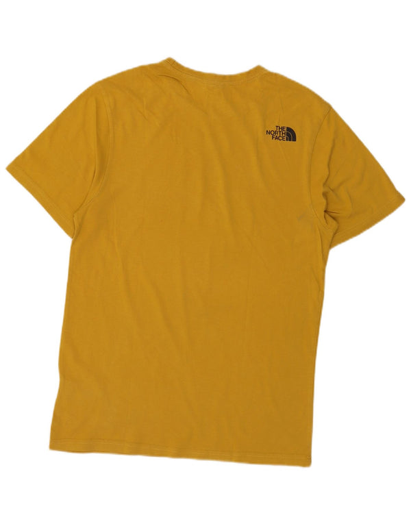 The North Face Ανδρικό γραφικό T-Shirt Top Μικρό κίτρινο βαμβακερό