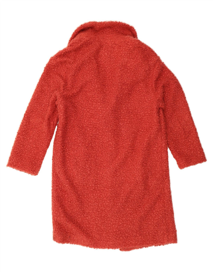 MARKS & SPENCER Womens Overcoat UK 14 Large Red Polyester Vintage Marks & Spencer and Second-Hand Marks & Spencer from Messina Hembry 