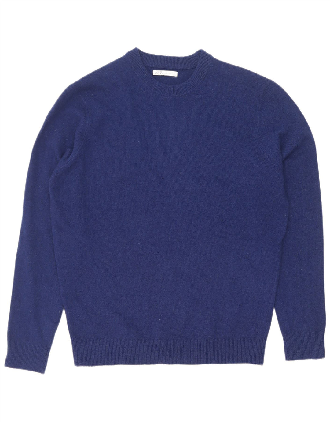 Ανδρικό πουλόβερ Zara Crew Neck Jumper Μεσαίο Μπλε