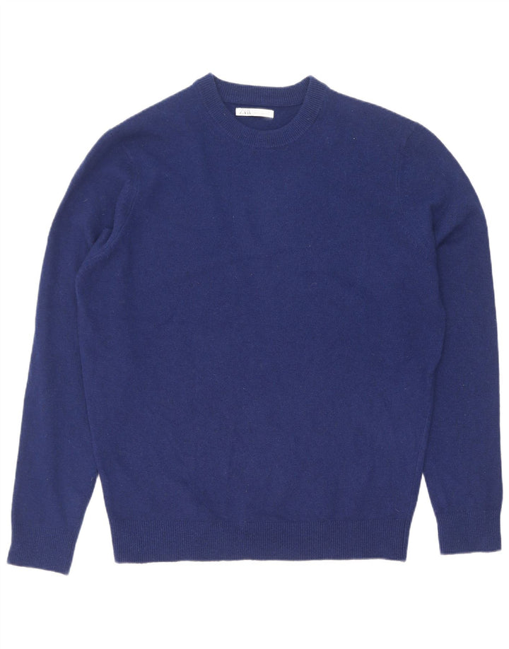 Ανδρικό πουλόβερ Zara Crew Neck Jumper Μεσαίο Μπλε