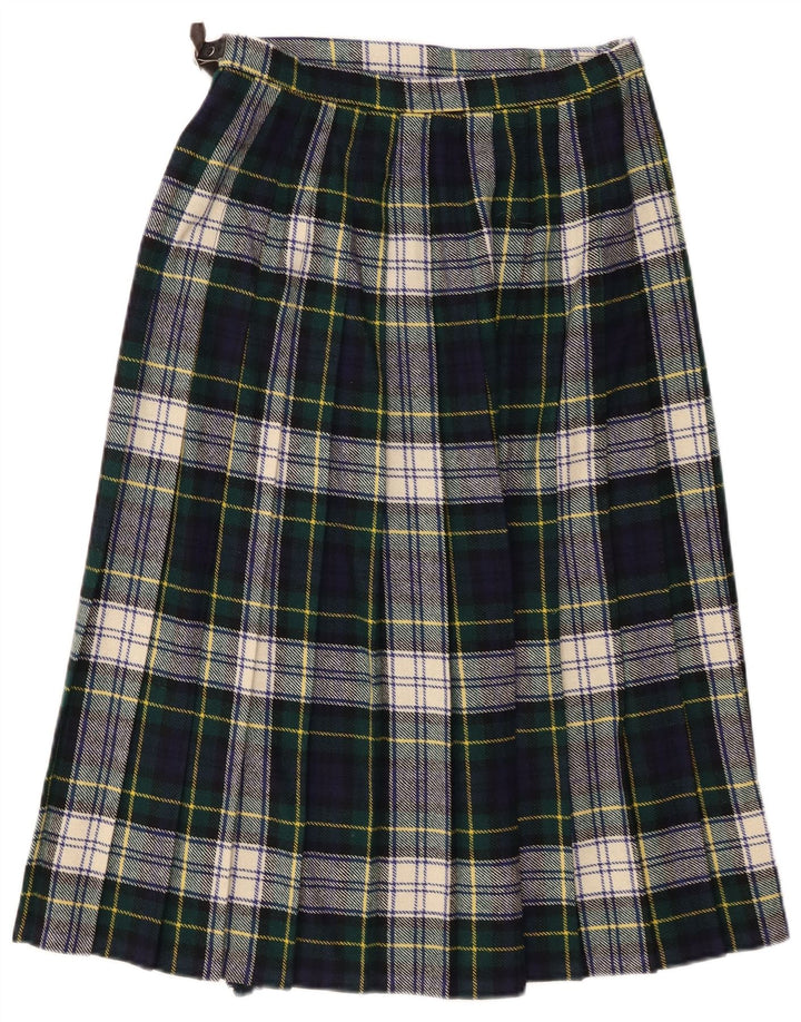 Vintage γυναικεία φούστα με περιτύλιγμα UK 14 μεσαίου πράσινου μαλλί