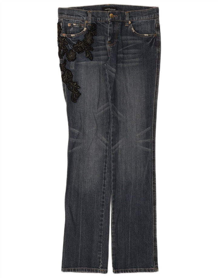 Roccobarocco Γυναικεία Bootcut Jeans IT 42 Medium W28 L32 Blue Floral