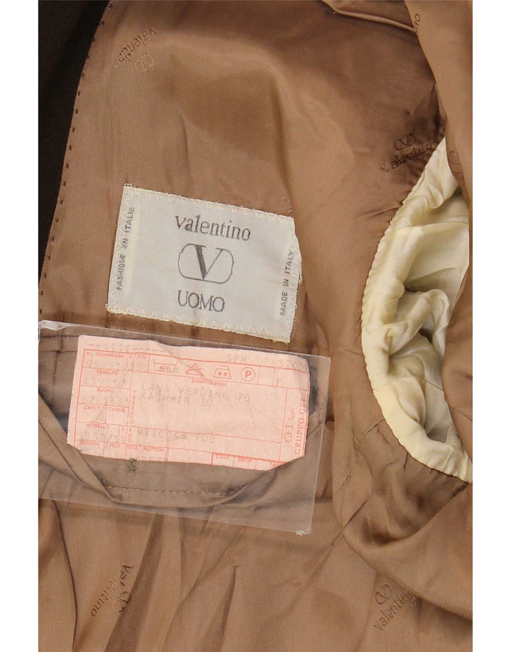 Valentino Ανδρικό σακάκι σακάκι με 2 κουμπιά UK 38 Medium Khaki Virgin Wool