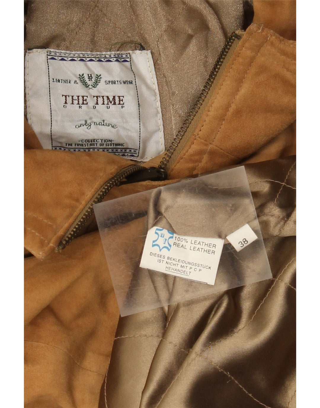 Vintage γυναικείο υπερμεγέθη σουέντ πανωφόρι EU 38 Δερμάτινο μεσαίο καφέ