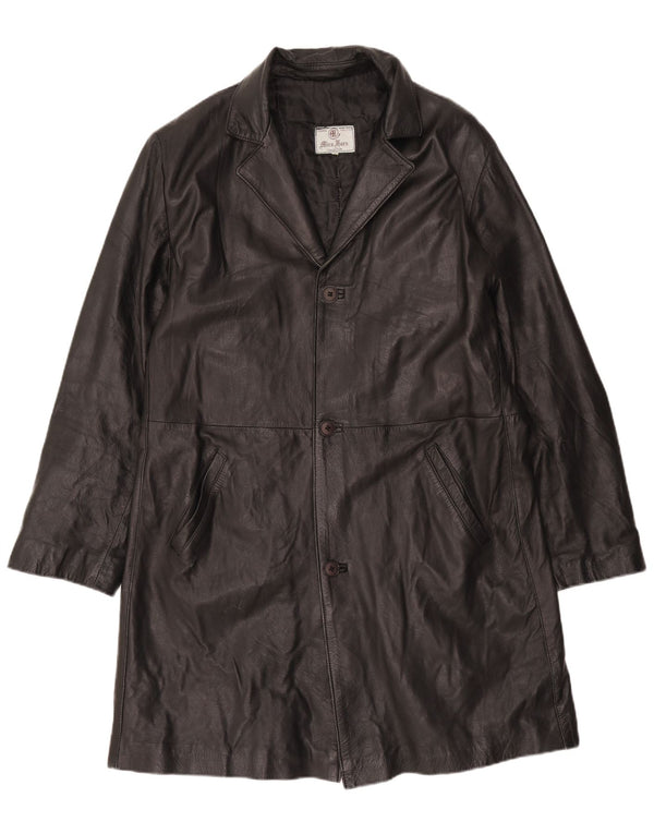 Mira Furs Ανδρικό Δερμάτινο Παλτό IT 54 2XL Μαύρο Δερμάτινο