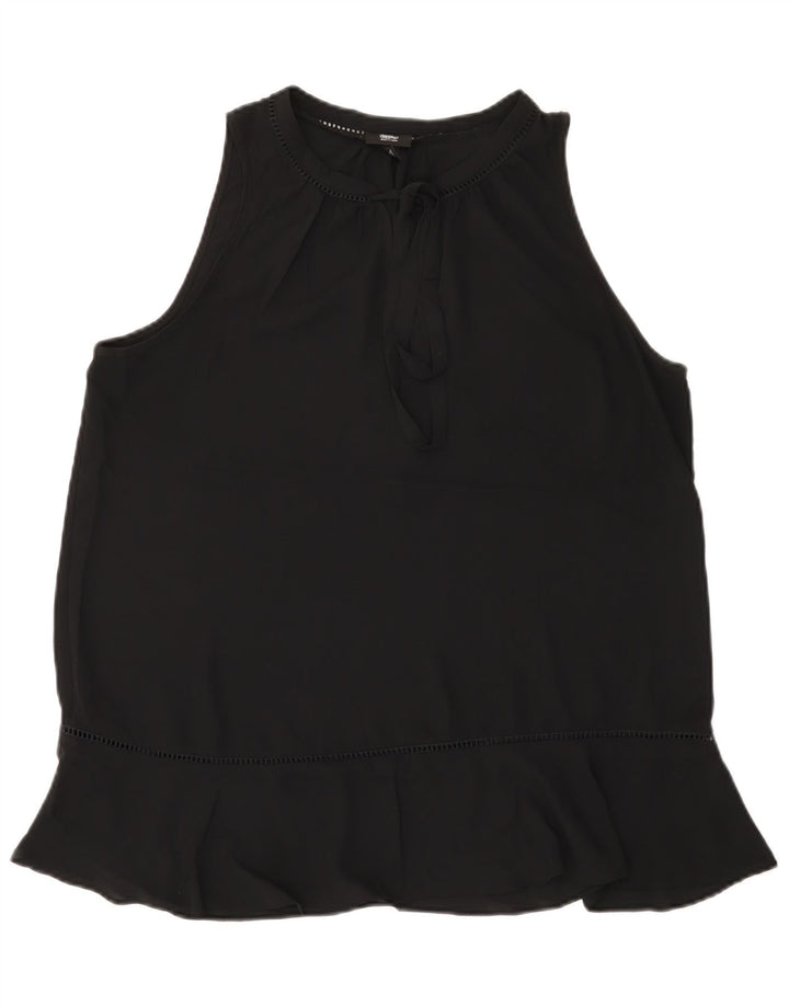 MOSSIMO Γυναικεία Αμάνικη Μπλούζα Τοπ UK 18 XL Μαύρο Πολυεστέρας