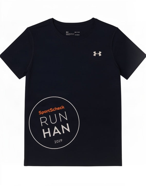 Under Armour Ανδρικό Heat Gear Graphic T-Shirt Top Small Navy Blue