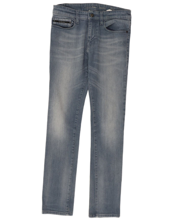 CALVIN KLEIN Γυναικείο Super Skinny Jeans W31 L32 Μπλε βαμβακερό