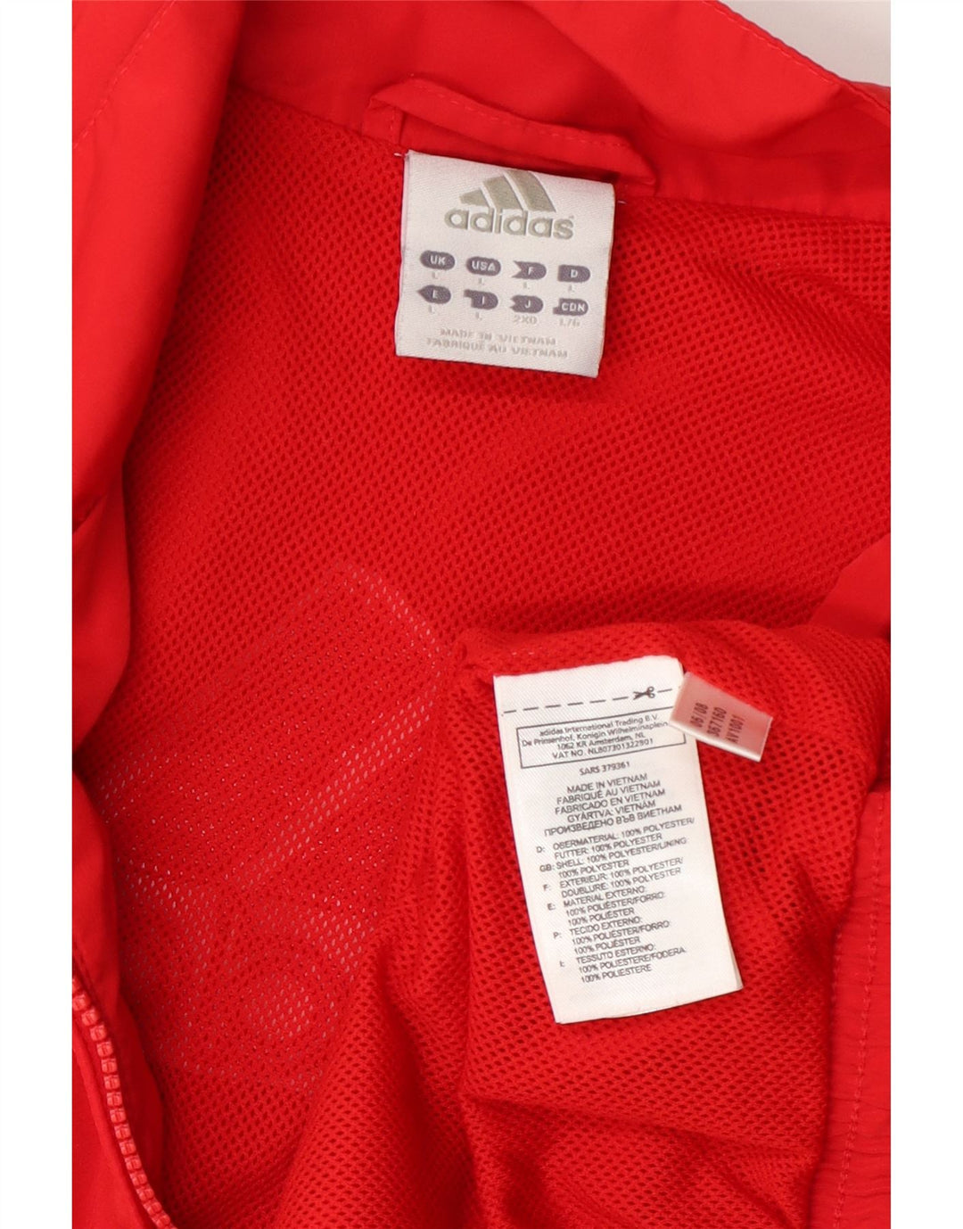 Γυναικεία αθλητική φόρμα Adidas Top Jacket UK 16 Large Red Polyester
