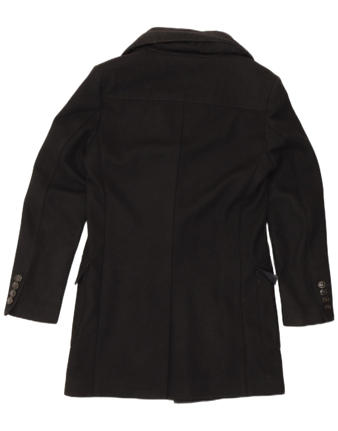 Zara Ανδρικό Πανωφόρι UK 36 Small Black Wool