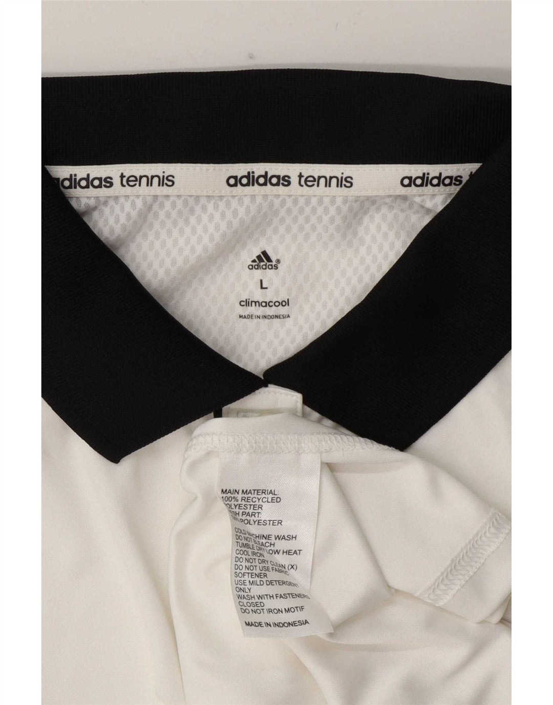 Adidas γυναικείο Climacool μπλουζάκι ράγκμπι πόλο UK 16 μεγάλο λευκό πολυεστέρα