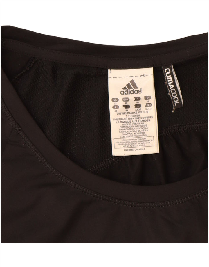 Adidas Γυναικείο T-Shirt Climacool Top UK 22 XL Μαύρο Πολυεστέρας