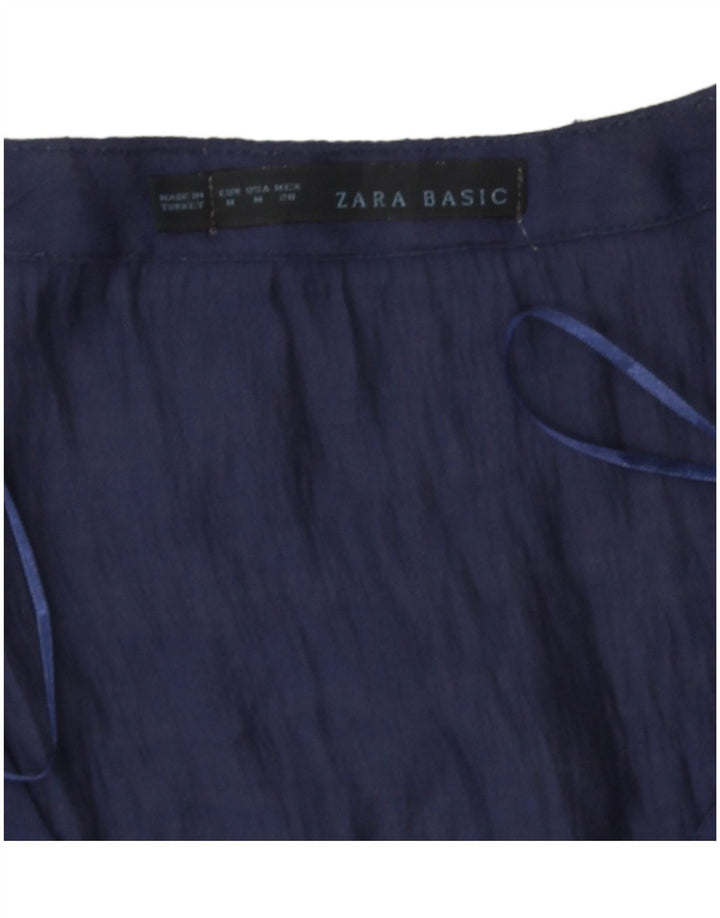 Zara Γυναικεία Μπλούζα Τοπ UK 12 Medium Navy Blue