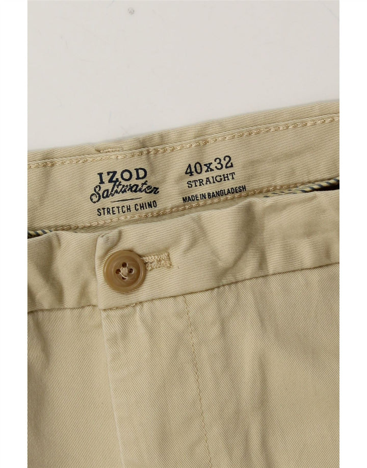 Ανδρικό IZOD Salt Water Straight Παντελόνι Chino W40 L32 Μπεζ βαμβακερό