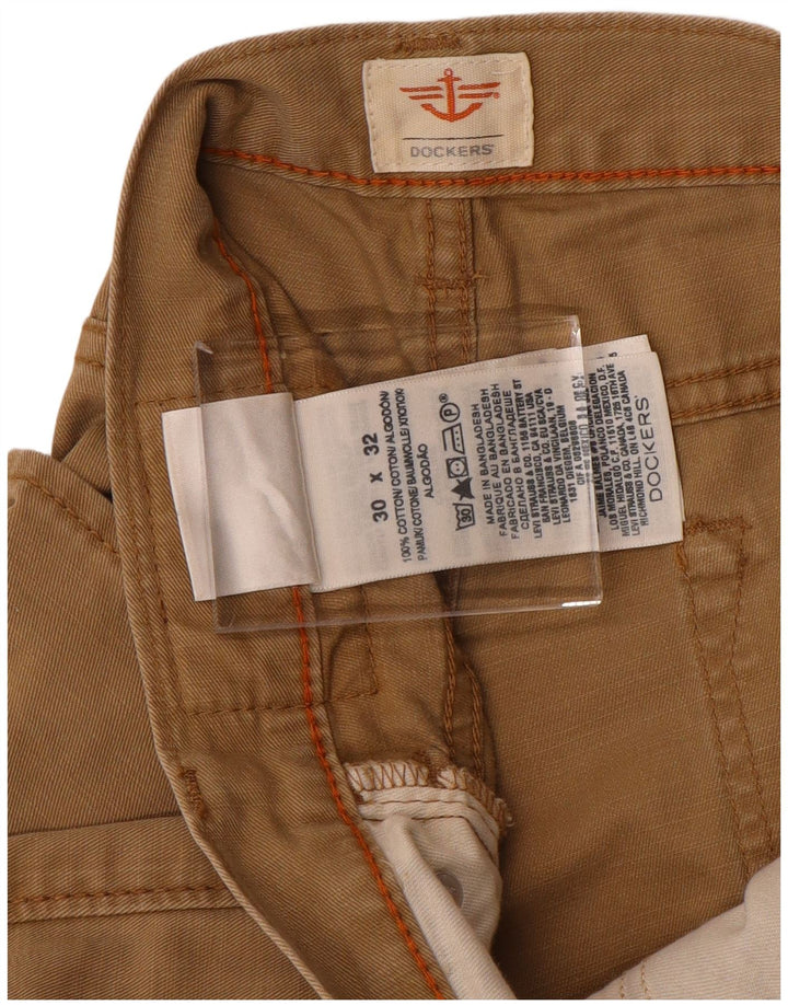 DOCKERS Ανδρικό ίσιο casual παντελόνι W30 L27 Μπεζ βαμβακερό