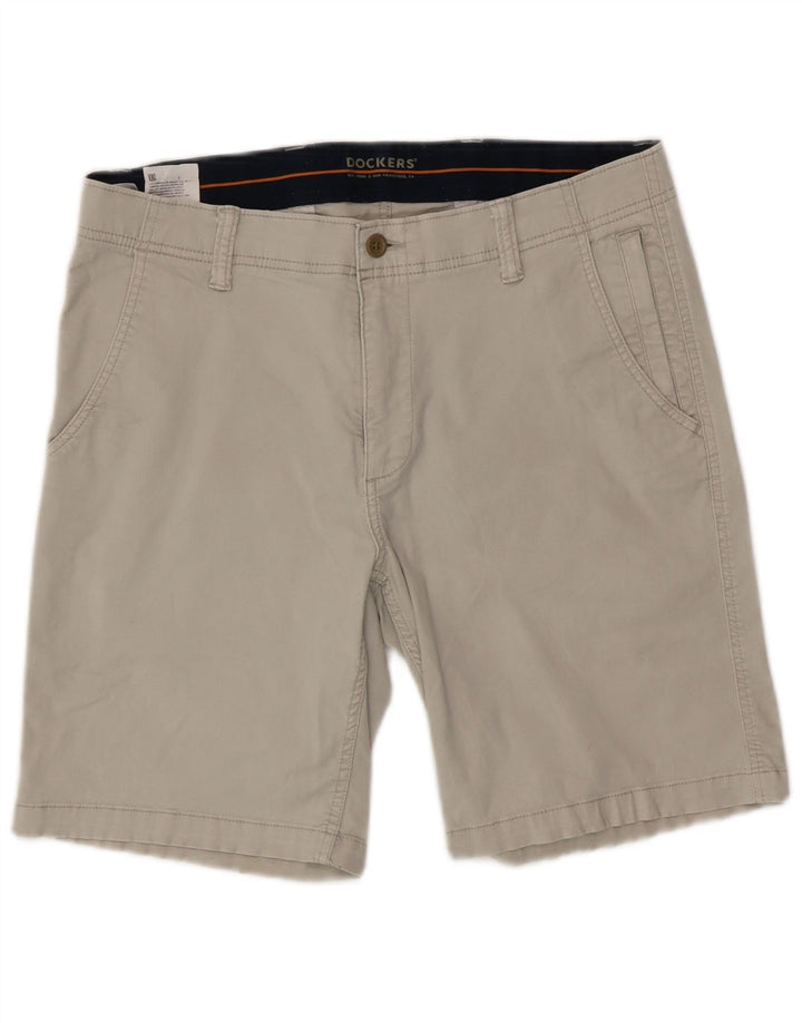 DOCKERS Mens Chino Shorts W34 Large  Grey
