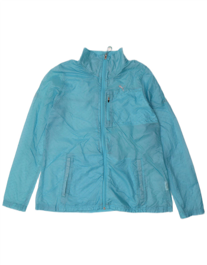 PUMA Γυναικείο μπουφάν βροχής UK 12 Medium Blue Nylon