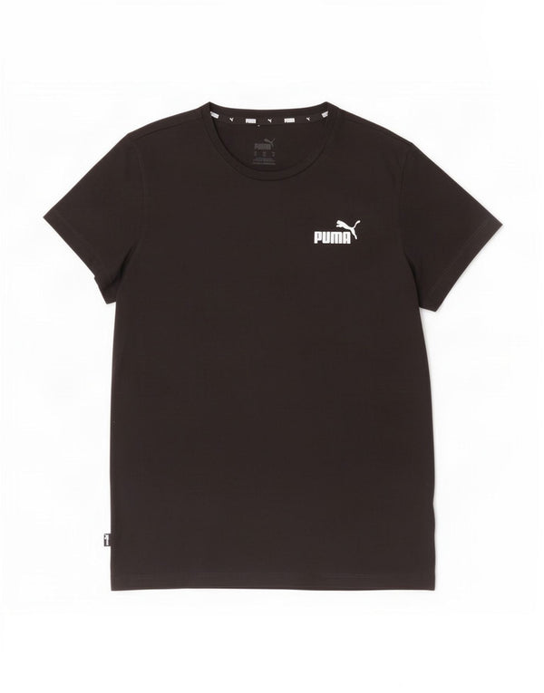 Puma Γυναικείο T-Shirt Top UK 12 μεσαίο μαύρο βαμβακερό