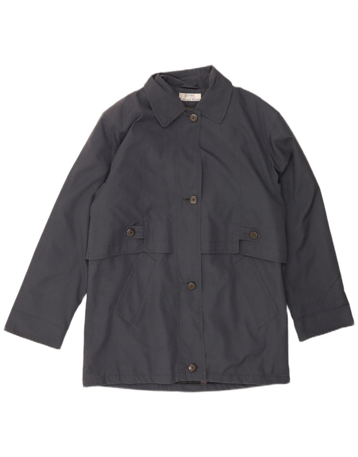 ST. BERNARD Womens Overcoat UK 14 Large Grey Polyester