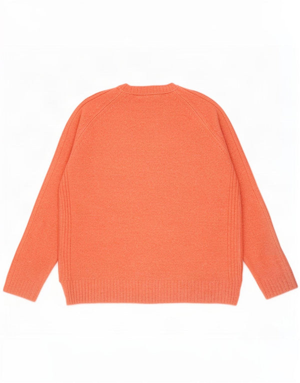 Marks & Spencer Γυναικείο πουλόβερ με λαιμόκοψη UK 14 Medium Pink Acrylic