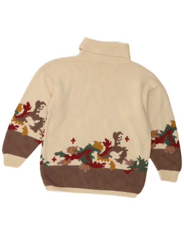 Γυναικείο πουλόβερ Genesis Novelty Fit Roll Neck Jumper UK 16 Large Beige