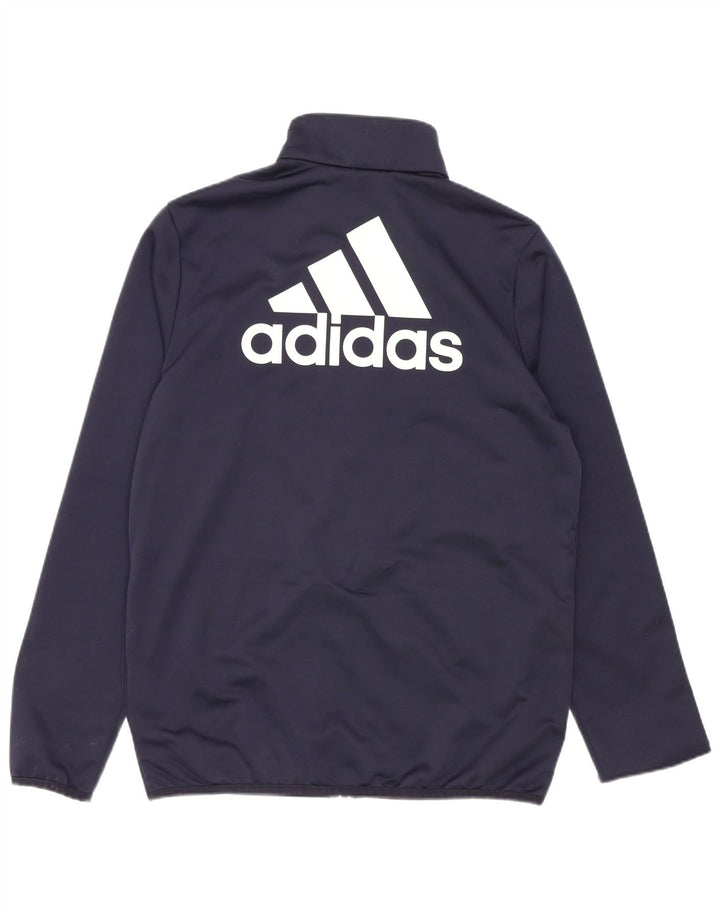 Adidas Boys Graphic αθλητική φόρμα τοπ μπουφάν 13-14 ετών Navy Blue Polyester