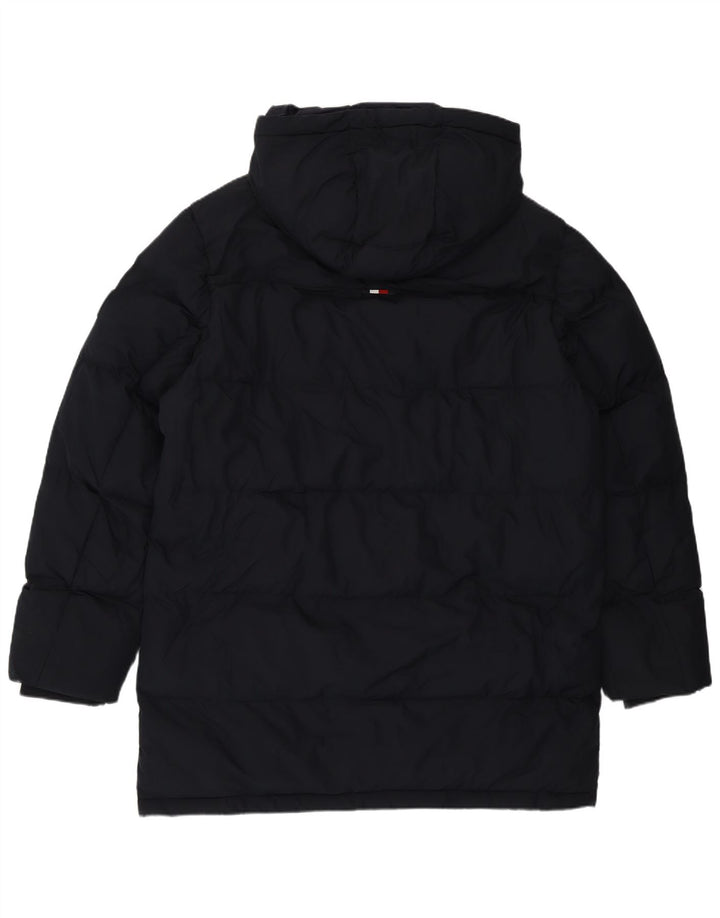 Tommy Hilfiger Ανδρικό μπουφάν με κουκούλα UK 40 Large Navy Blue Polyester