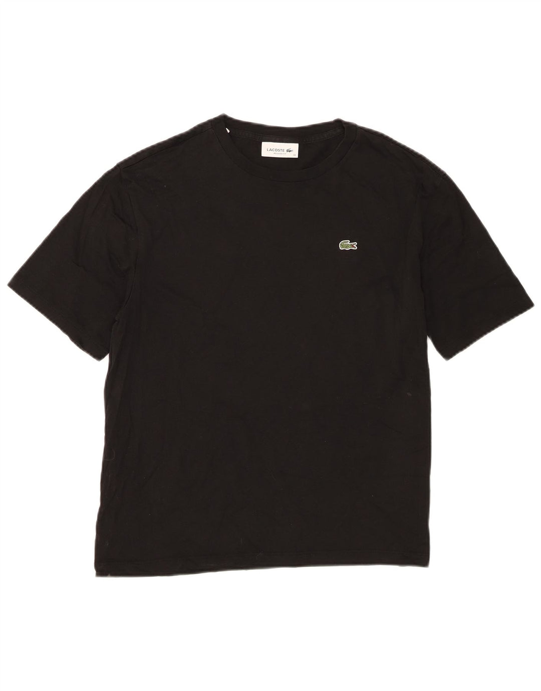 Γυναικείο μπλουζάκι Lacoste Relaxed Fit Top Size 38 Μεσαίο μαύρο βαμβακερό