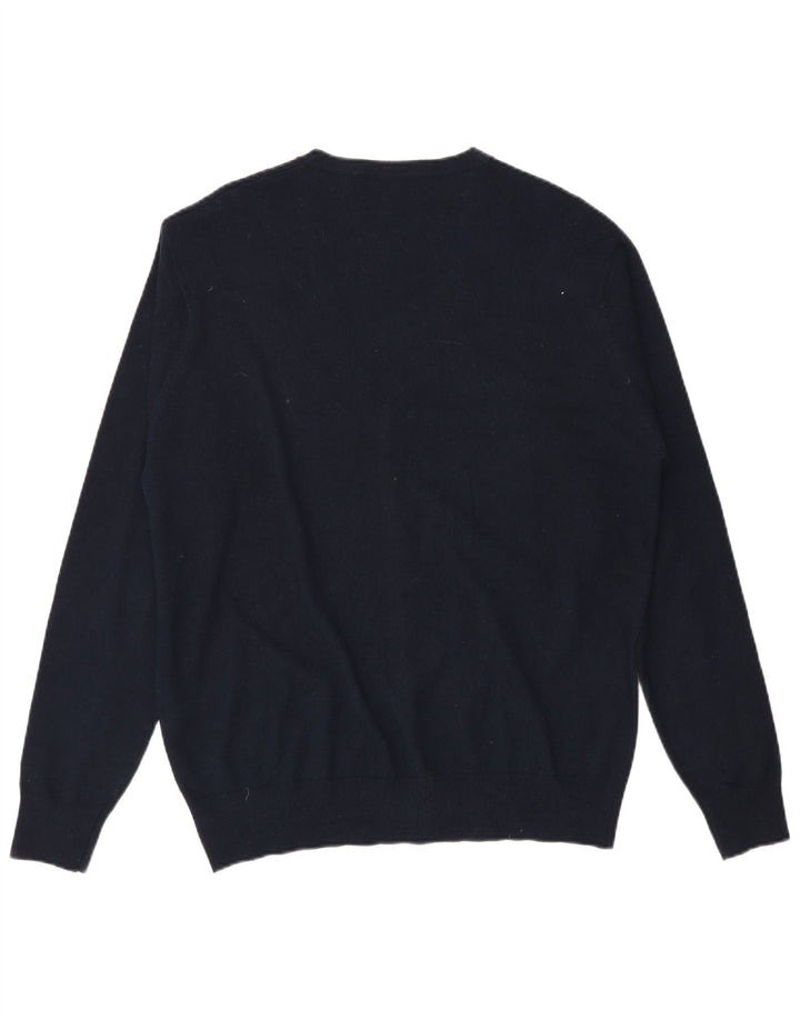 Ανδρικό πουλόβερ ζακέτα Trussardi IT 54 XL Navy Blue Wool