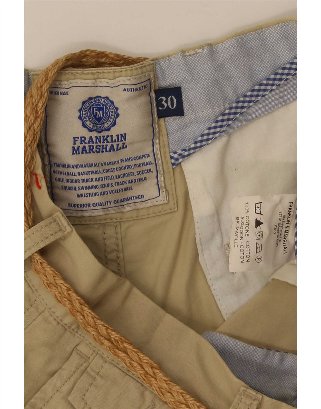 Ανδρικό σορτς Chino Franklin Marshall W30 Βαμβακερό μεσαίο μπεζ