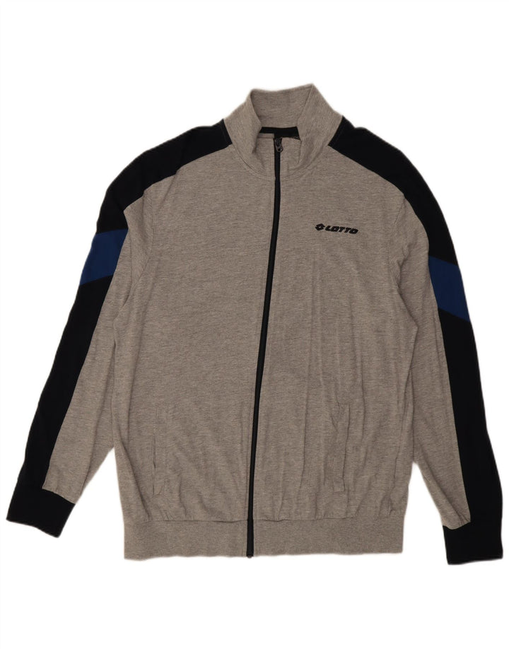 Ανδρική αθλητική φόρμα Lotto Top Jacket XL Grey Colourblock Cotton