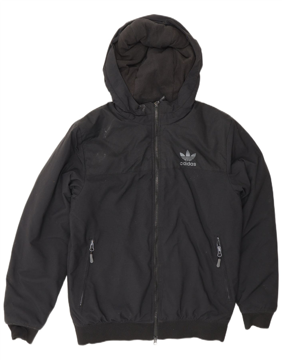 Ανδρικό μπουφάν με κουκούλα Adidas UK 36 Small Black Polyester