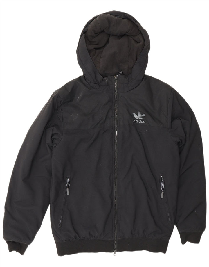 Ανδρικό μπουφάν με κουκούλα Adidas UK 36 Small Black Polyester