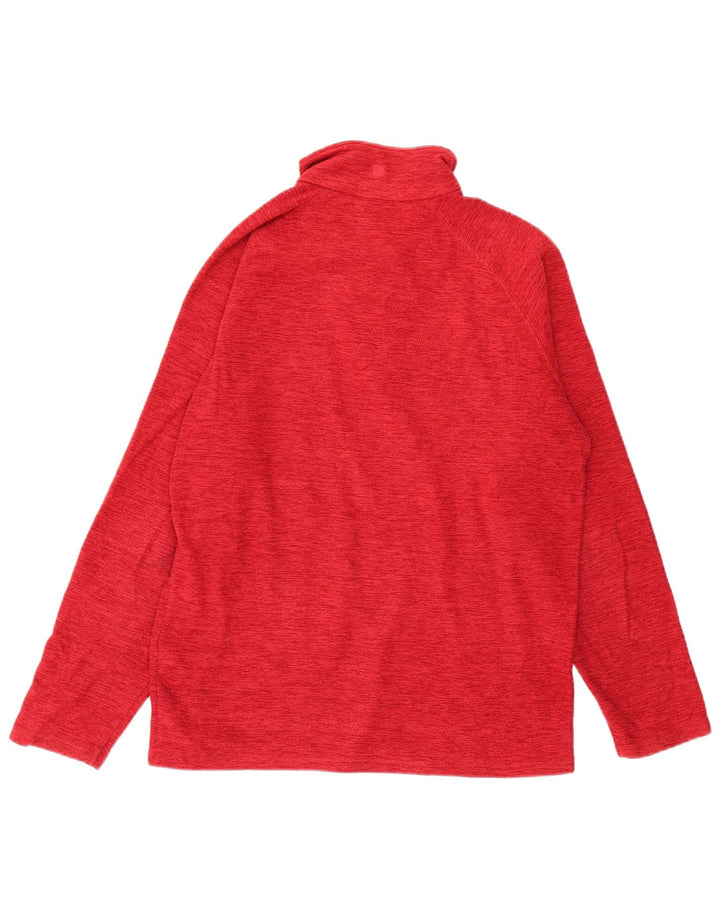 Ανδρική αποθήκη Mountain Warehouse με φερμουάρ Fleece Jumper Μεσαίου Κόκκινου Πολυεστέρα