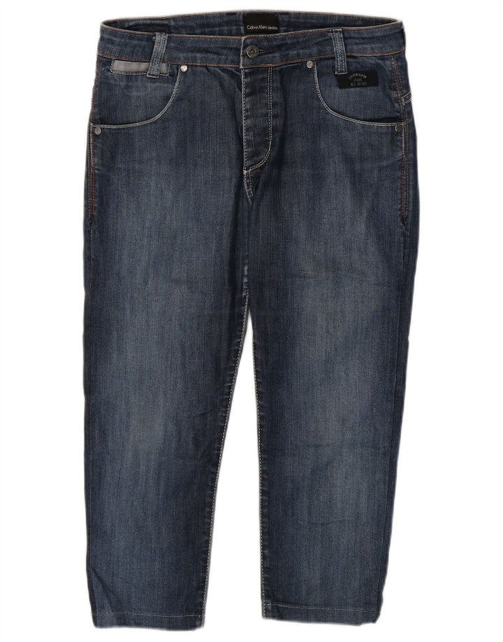 CALVIN KLEIN Womens Capri Jeans W30 L21 Blue Cotton