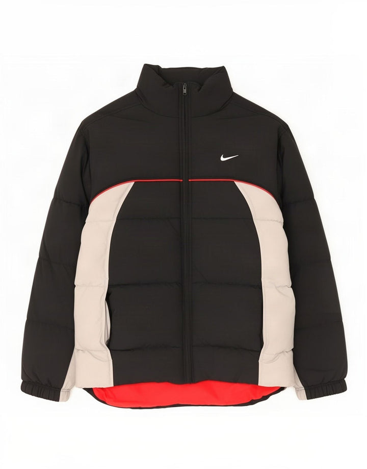 Ανδρικό γραφικό μπουφάν Nike UK 36/38 Small Black Colorblock Nylon